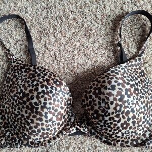 Victoria's Secret Padded Leopard Print Bra 36 B